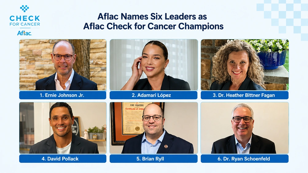 Aflac recognizes 6 leaders as Check for Cancer Champions