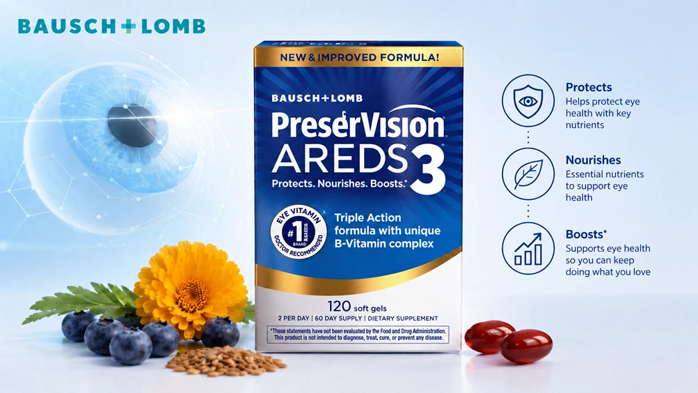 Bausch + Lomb Launches PreserVision AREDS3™ Eye Vitamins in the United States