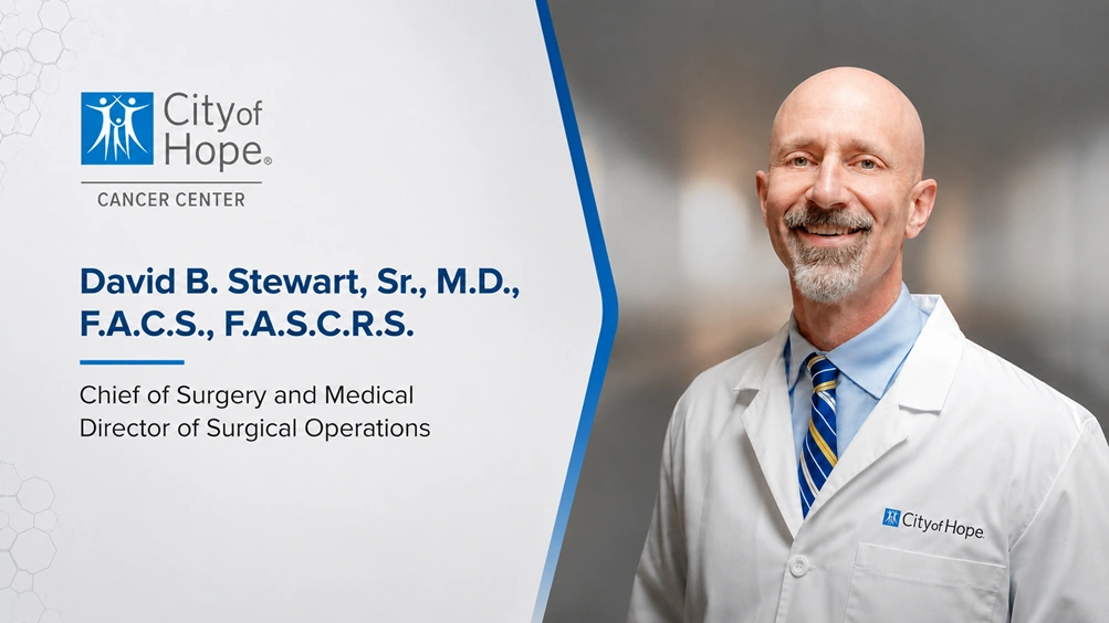 David B. Stewart Sr., M.D., Named Chief of Surgery at City of Hope Cancer Center Chicago